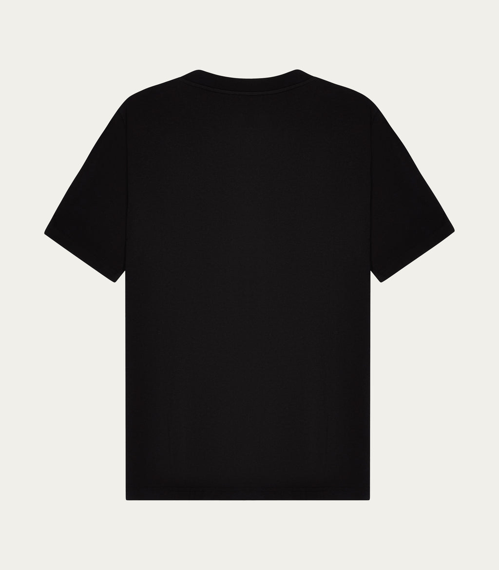 Black Organic Cotton Embroidered T-Shirt