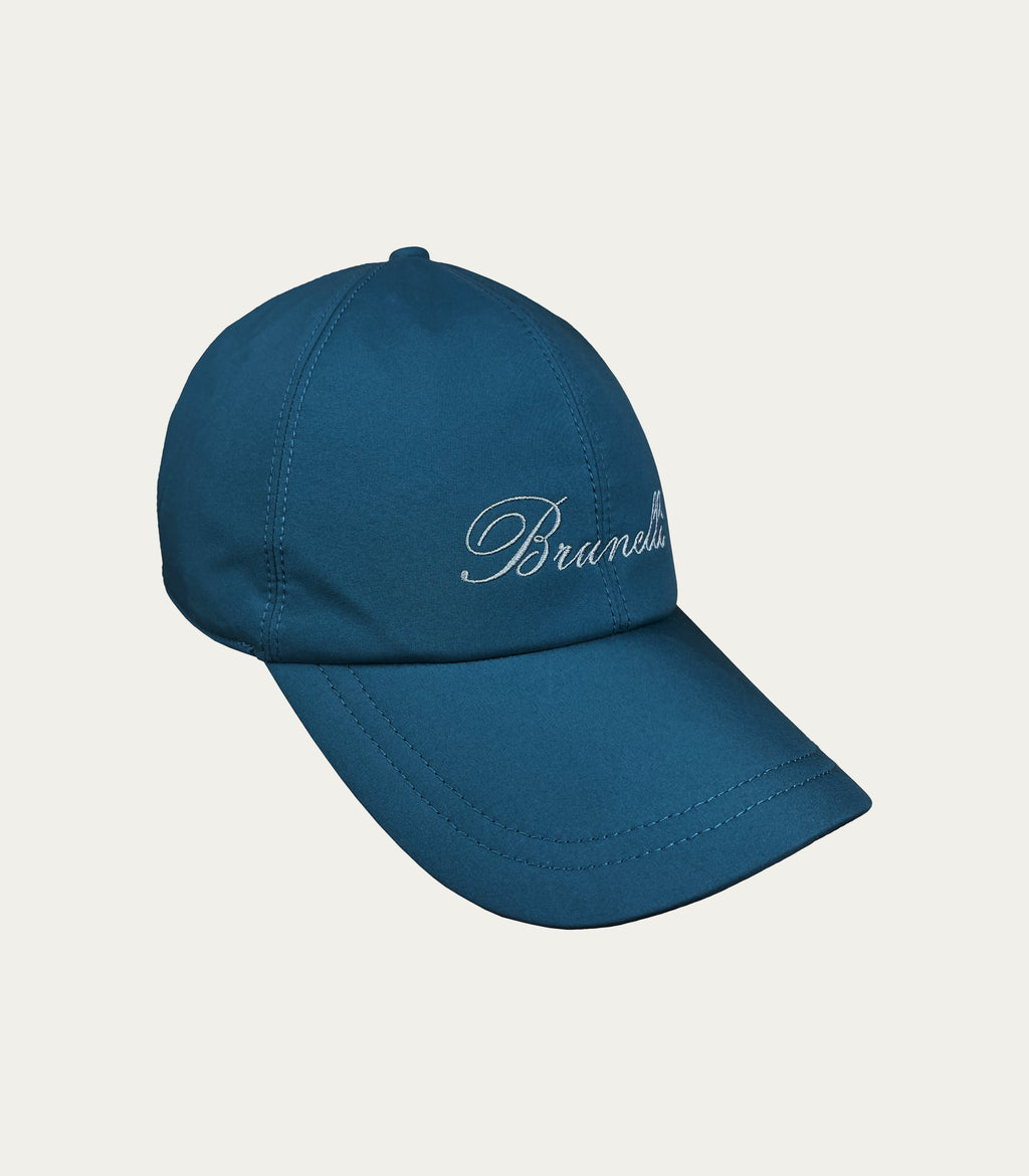 Blue Technical Fabric Baseball Cap