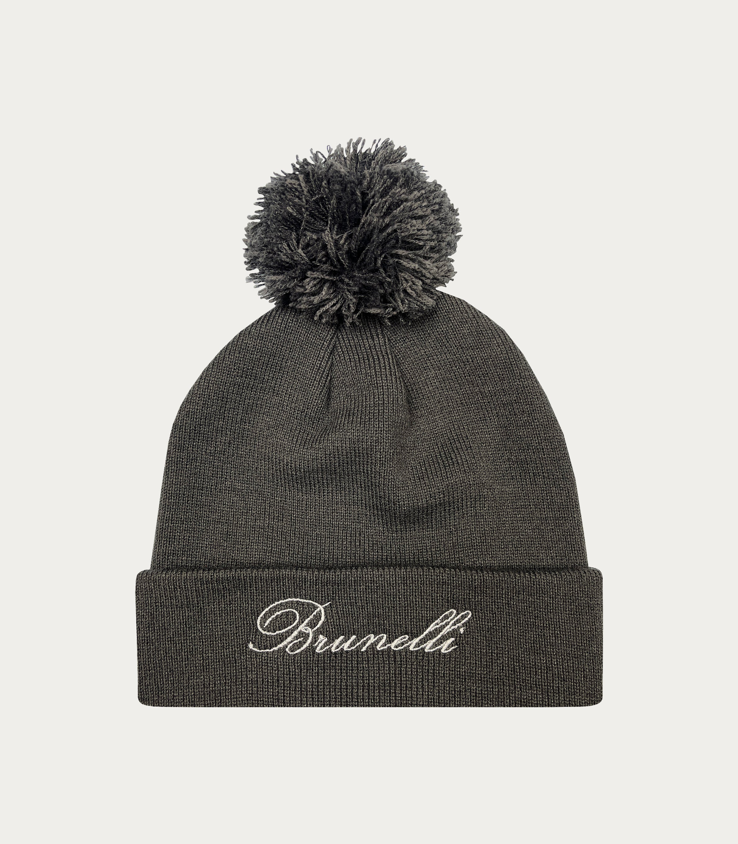 Knitted Bobble Beanie Grey