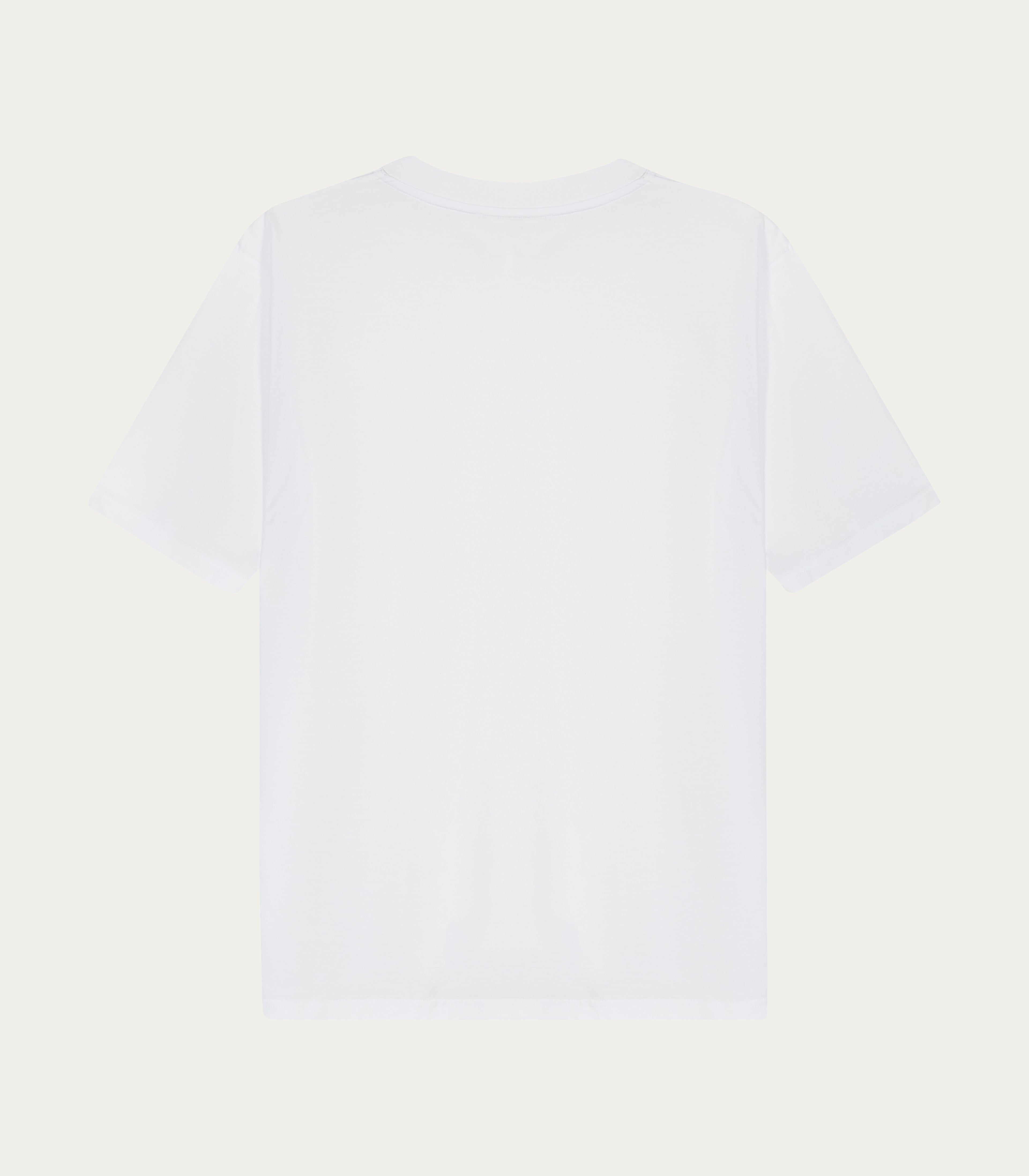 White Mercerised Cotton Embroidered T-Shirt